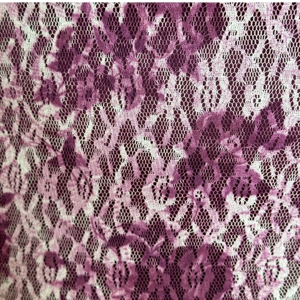 CHARLOTTE ROUSE Y2K lace & spaghetti strap party dress purple with pink like new - Picture 9 of 11